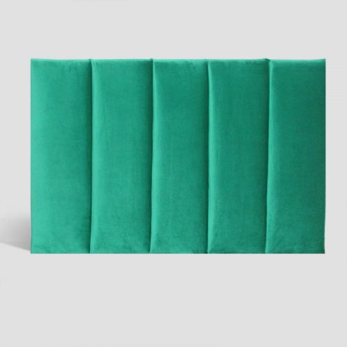 Emerald Green Velvet Panelled Upholstered Bedhead