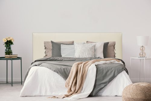 Snow Leather Upholstered Bedhead
